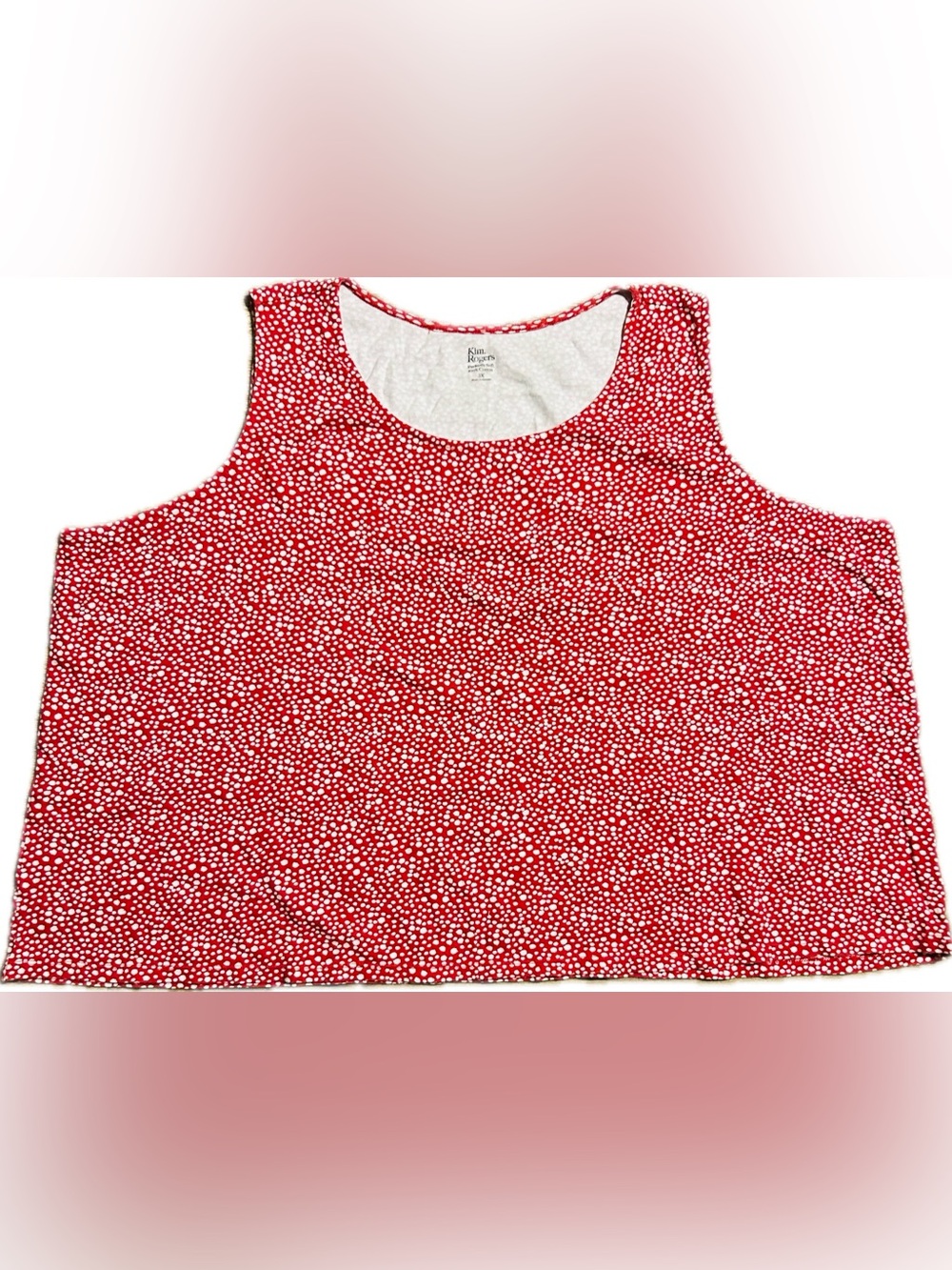 Kim Rogers Red White Polka Dot Tank Top Women's Size 3X
